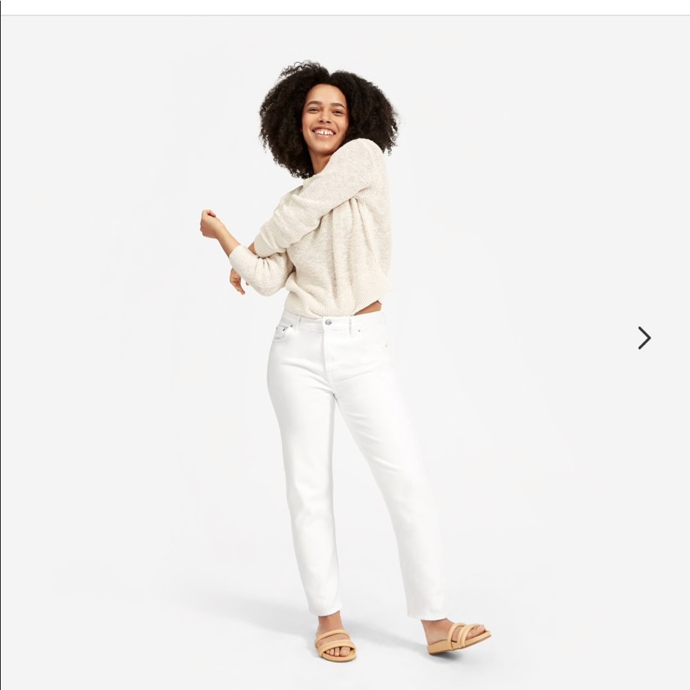Everlane white relaxed jeans
